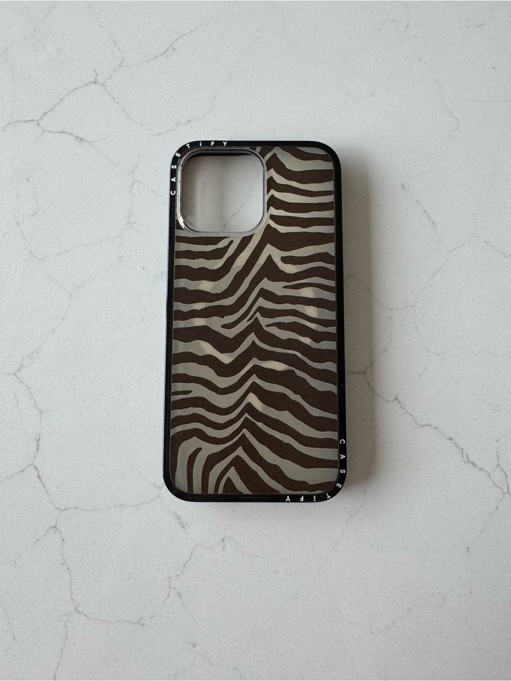iPhone 15 Pro Max Casetify Zebra Brown Case